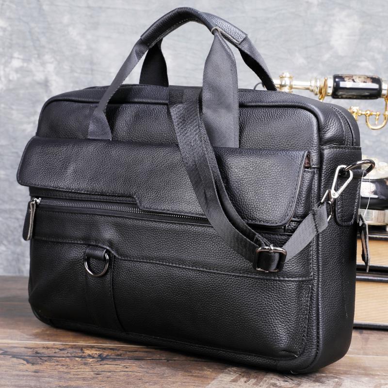 Leather Work Handbags - Tas Tangan Kulit Asli Pria Besar