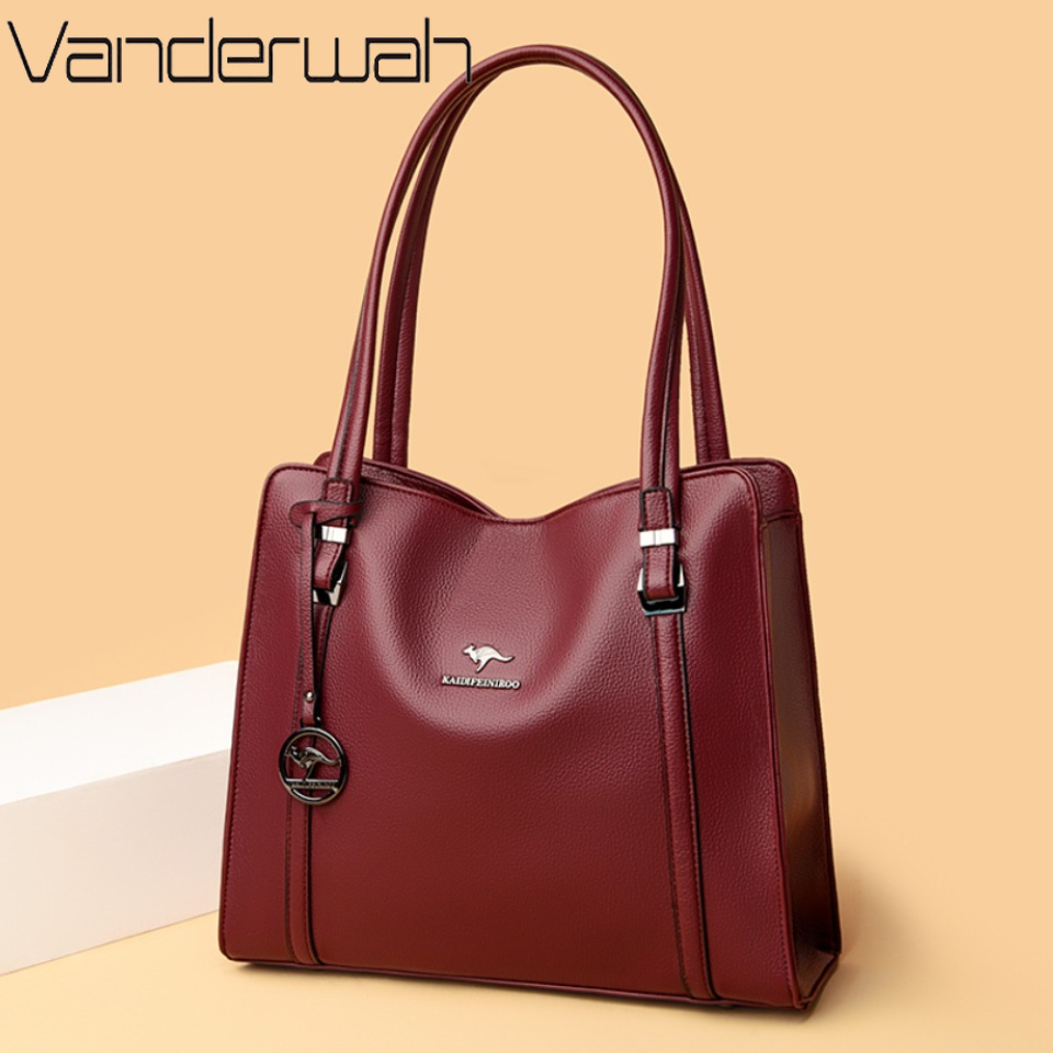 Leatherwork Letters - Tas Tangan Mewah Tote Kasual Kulit