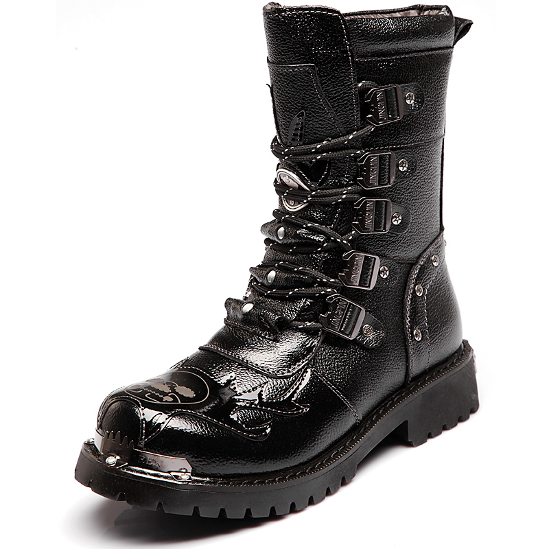 Leatherwork Rivets - Sepatu Bot Tempur Pria Sepatu Keselamatan