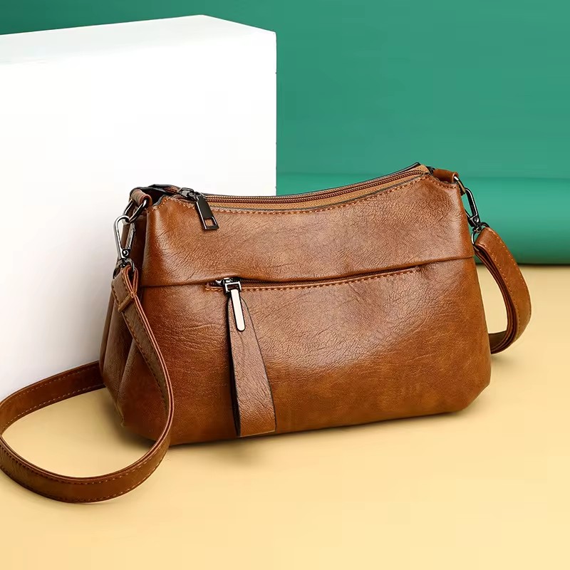 Leatherwork Letters - Tas dompet bahu wanita, kantung selempang