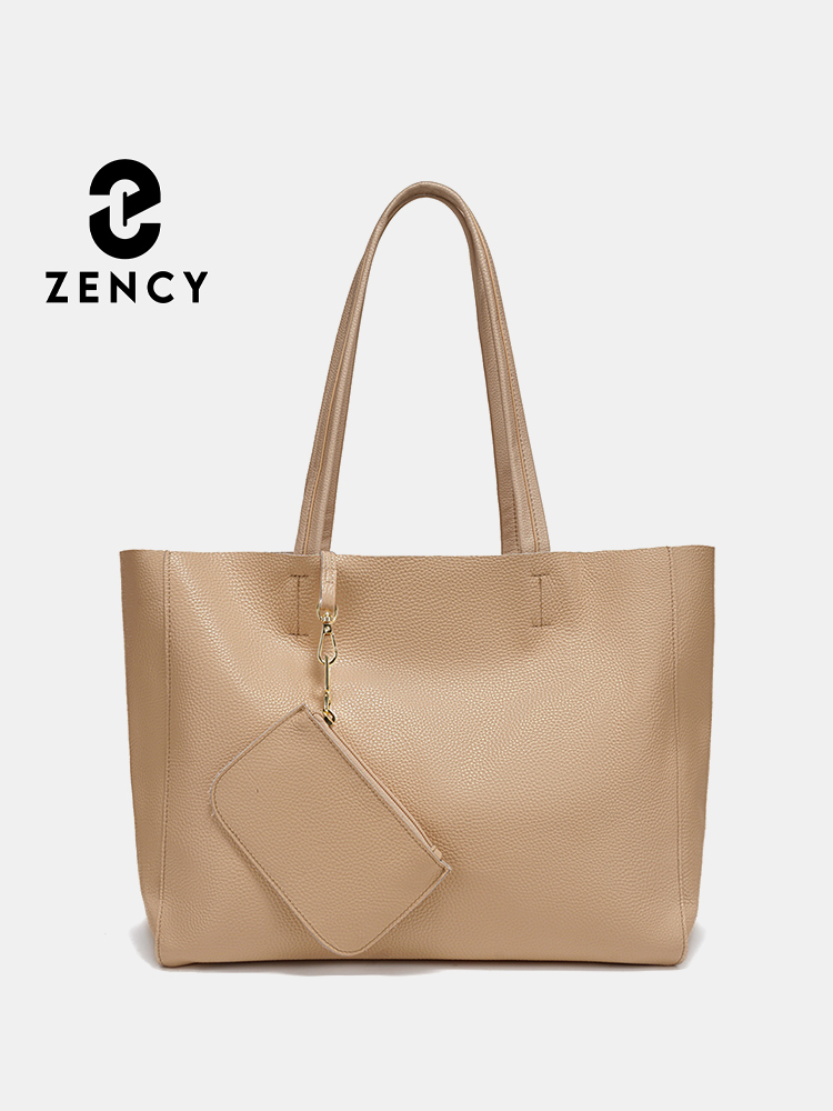 Leather Work Handbags - Tas Tote Besar Kulit Asli Zency,
