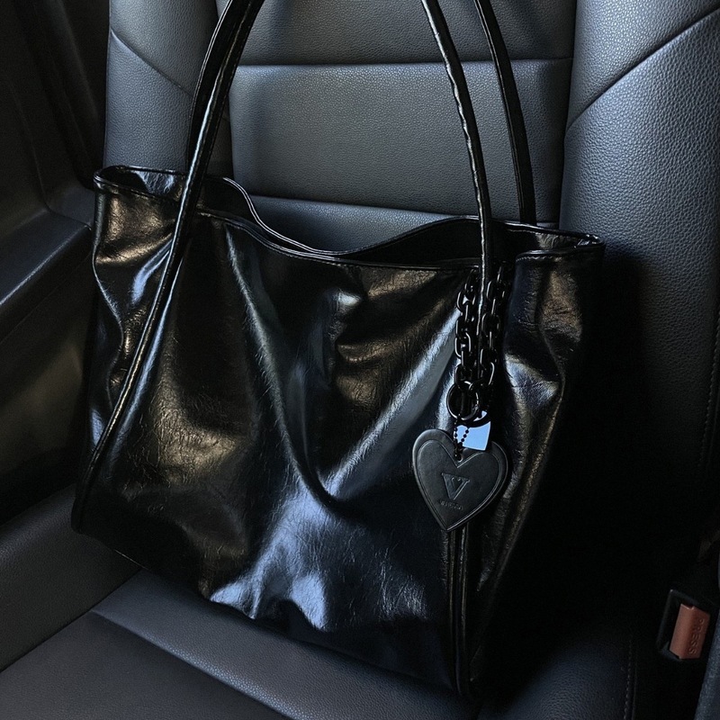 Leather Work Handbags - Tas jinjing berkapasitas besar berbentuk hati