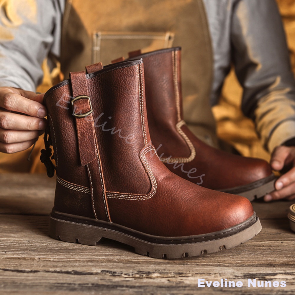 Sepatu Boots Kerja Kulit Sapi  - Leather Work Western ulasan dan harga