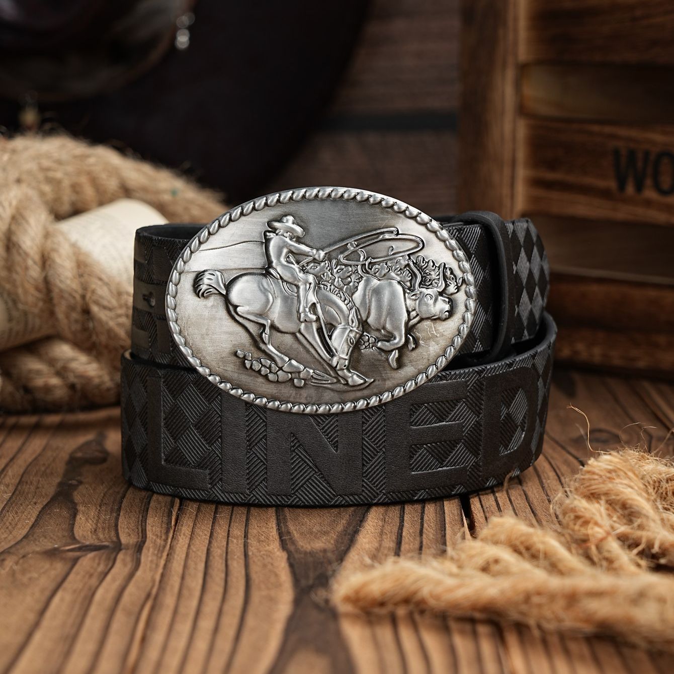 Sabuk Retro Kasual Pria dan Wa - Leather Work Western ulasan dan harga