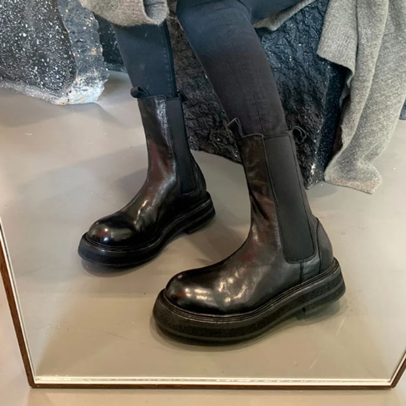 Sepatu Boots Wanita Kulit PU M - Leather Work Western ulasan dan harga