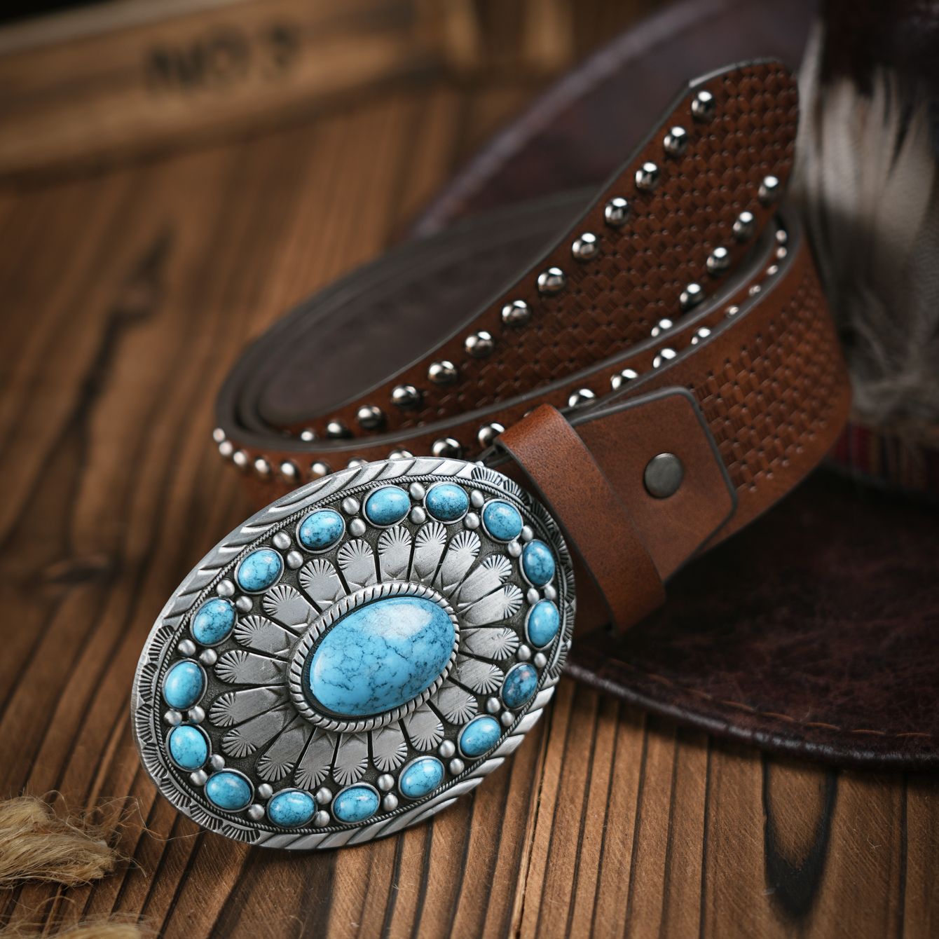Sabuk Retro Kasual Pria dan Wa - Leather Work Western ulasan dan harga