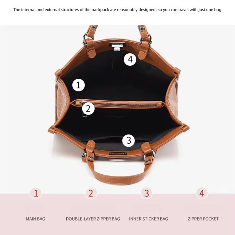 Tas Tote Wanita Kapasitas Besa - Leather Work Handbags ulasan dan harga