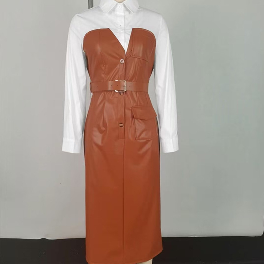 Gaun Wanita Kulit Imitasi Panj - Leatherwork Midnight ulasan dan harga
