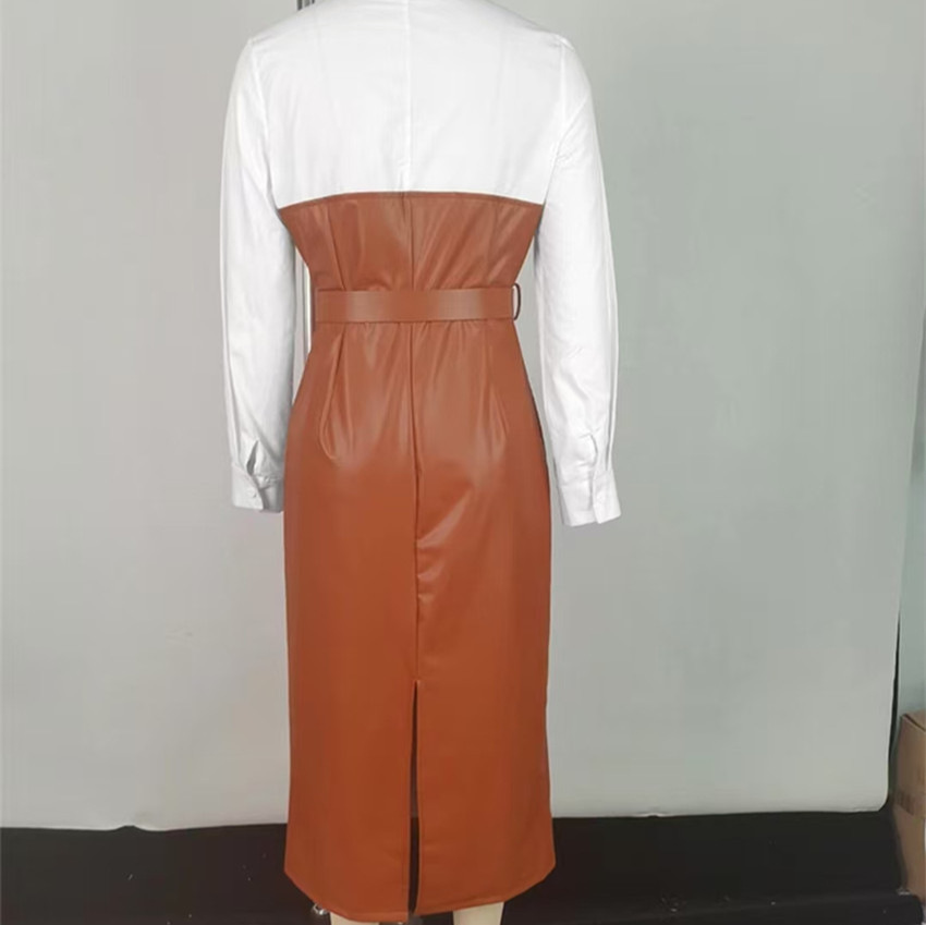 Gaun Wanita Kulit Imitasi Panj - Leatherwork Midnight ulasan dan harga