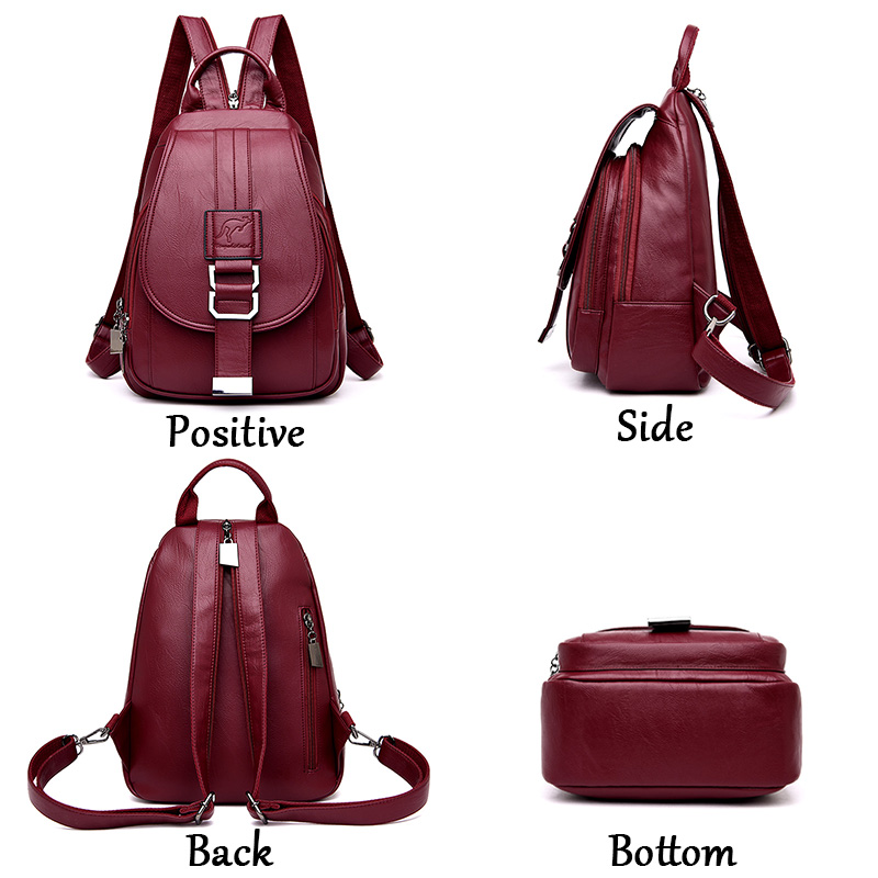 Ransel Sekolah 6 warna wanita, - Leatherwork Letters ulasan dan harga