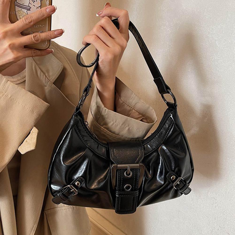 Tas Selempang Lipit Retro Y2K  - Leather Work Handbags ulasan dan harga