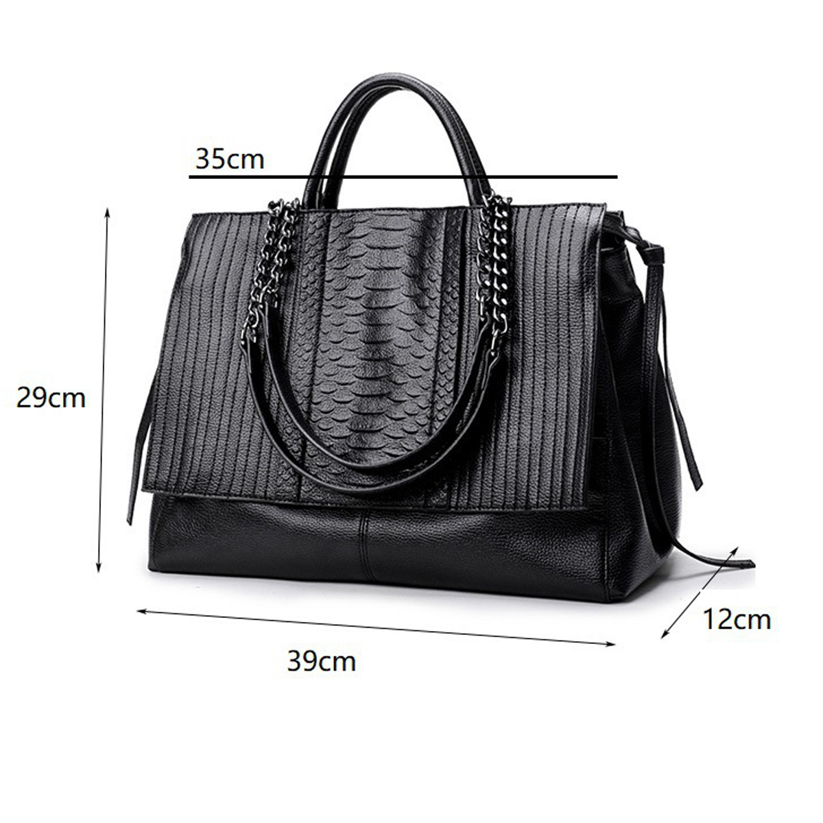Tas Tote Elegan Dengan Resleti - Leather Work Handbags ulasan dan harga