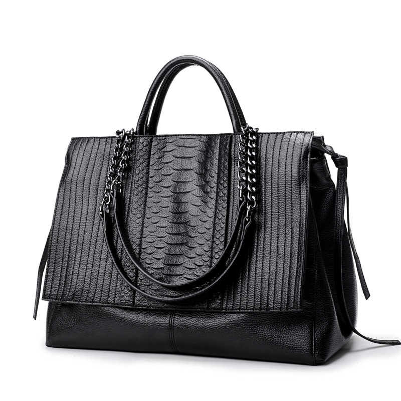 Tas Tote Elegan Dengan Resleti - Leather Work Handbags ulasan dan harga