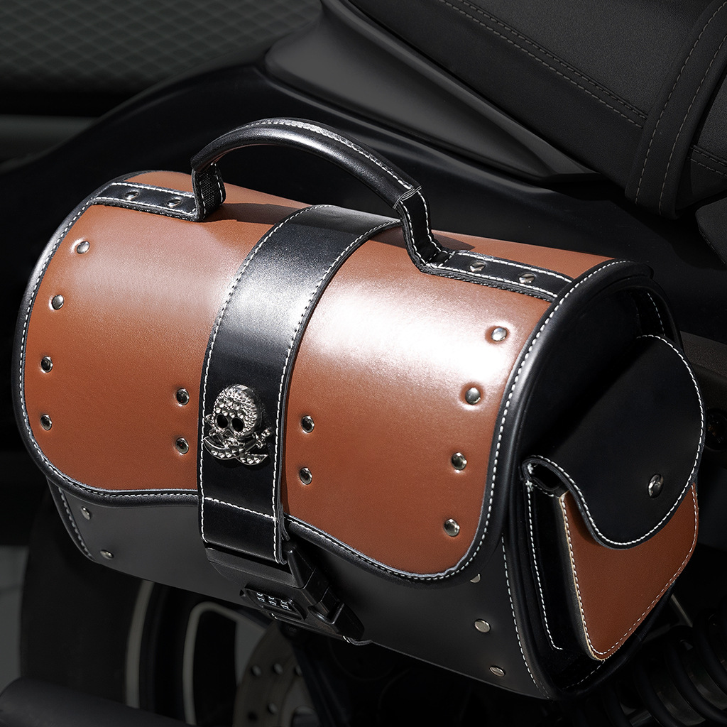Tas Samping Motor Vintage Moti - Leatherwork Rivets ulasan dan harga