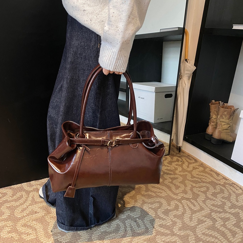 Tas Selempang Hobo Kulit PU Mi - Leather Work Handbags ulasan dan harga