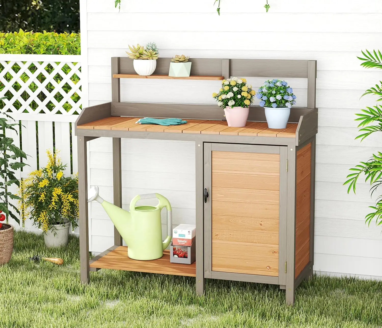 Meja Kerja Kayu untuk Menanam  - Leatherwork Bench ulasan dan harga