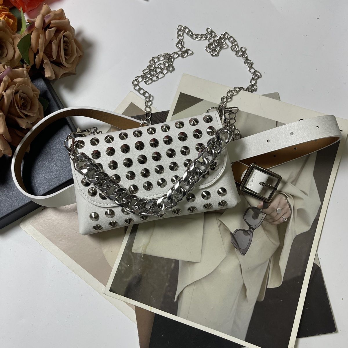 Tas Wanita Dekorasi Paku Kelin - Leatherwork Rivets ulasan dan harga