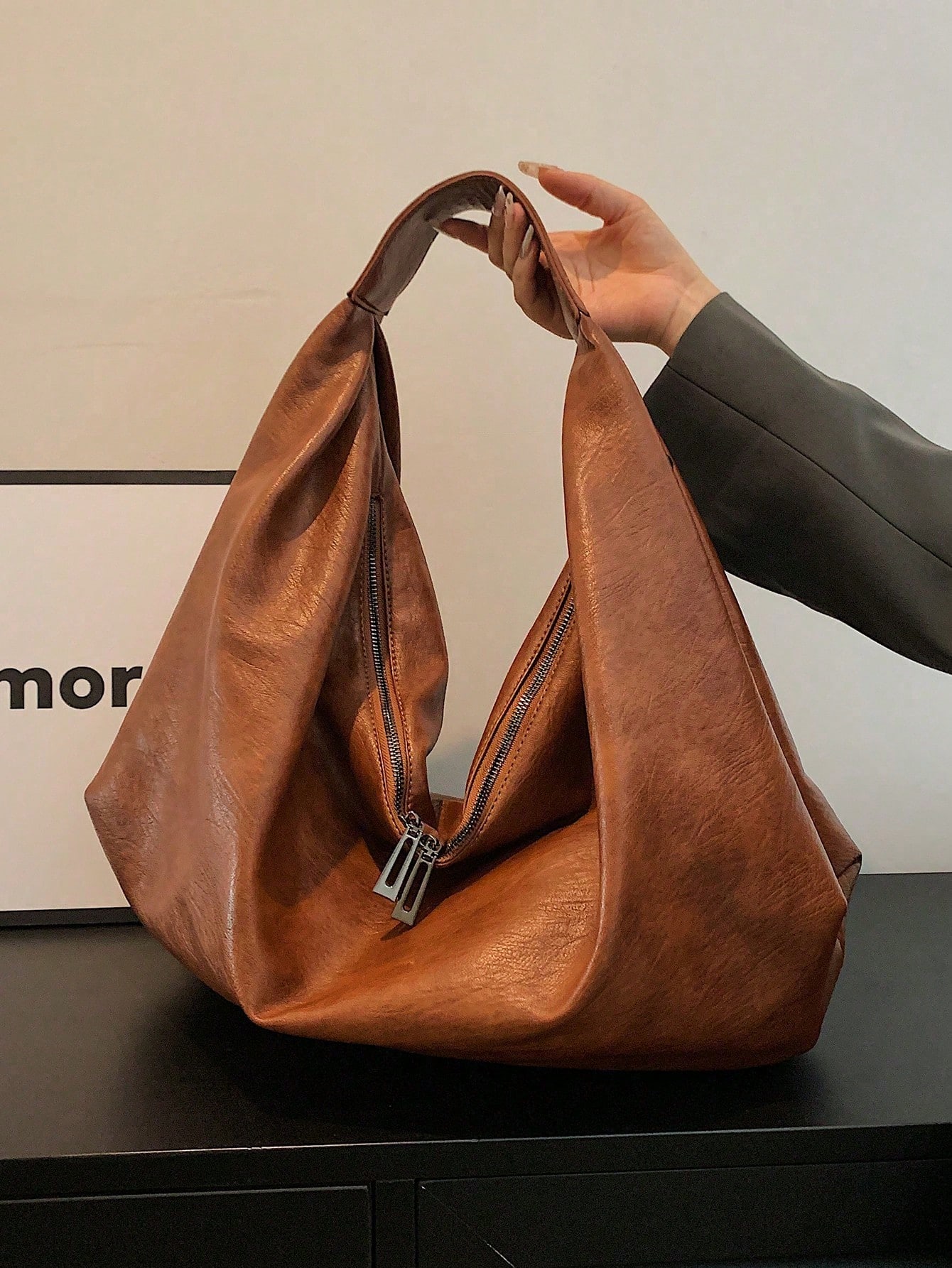 Tas Tote Kulit PU Kapasitas Be - Leather Work Handbags ulasan dan harga