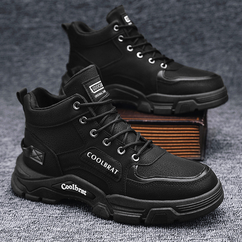 Sepatu Sneakers Kasual Pria Be - Leatherwork Letters ulasan dan harga